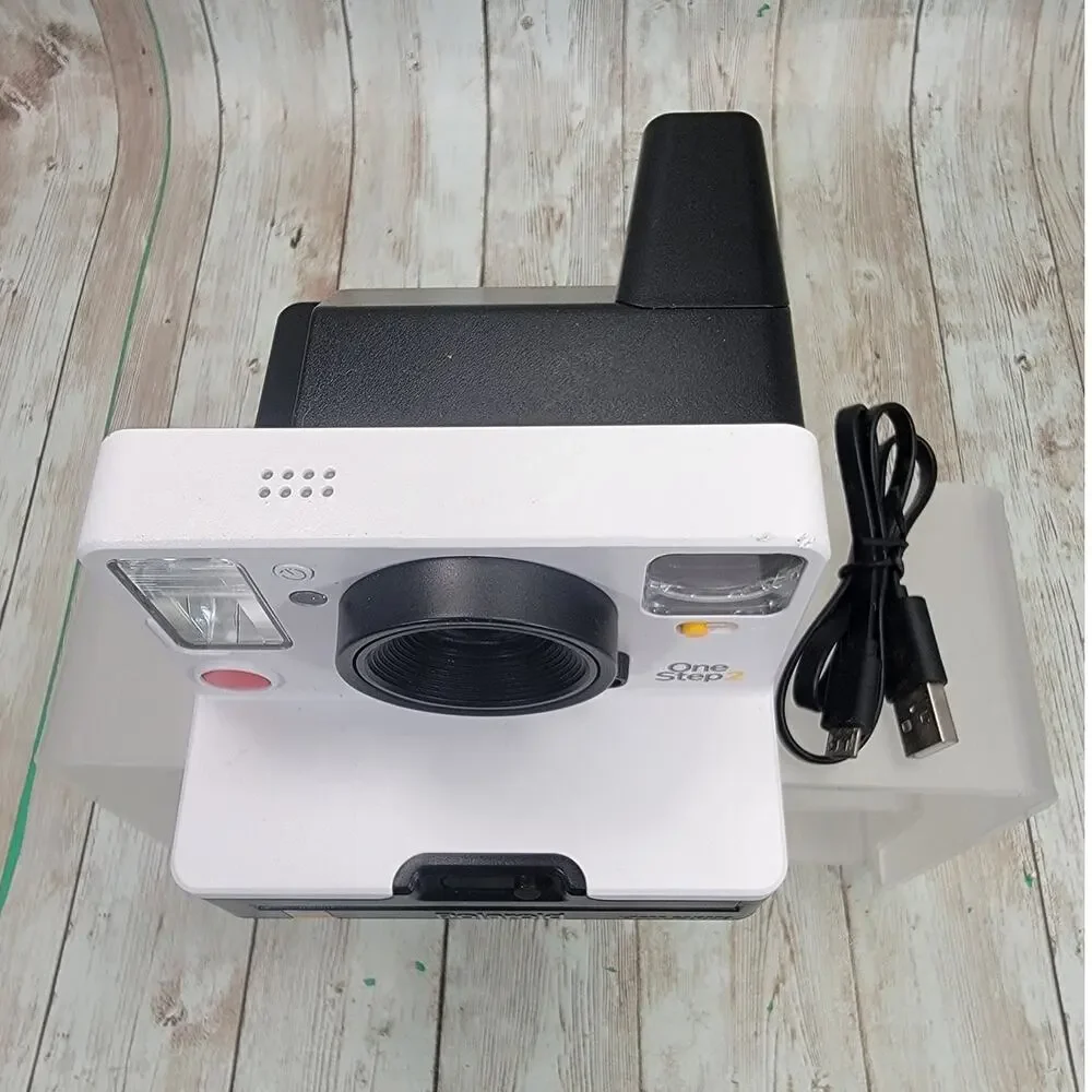 Polaroid One Step 2 I-Type Instant Camera White & Black 600 Film & Charger